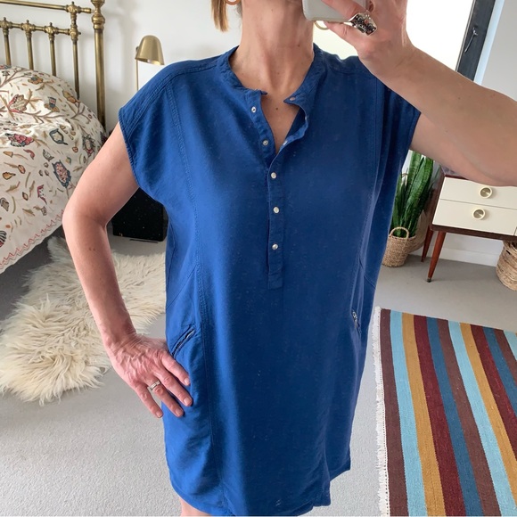 Y2K Vintage Cop. Copine Tunic Dress Cobalt Blue EU 42 UK 14 - Picture 3 of 11